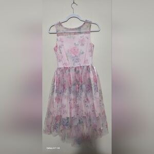 Charming Floral Kids Dress in Pink